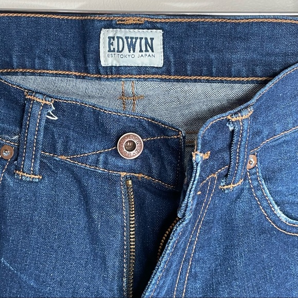 Edwin Men's Slim Tapered Low Crotch Jeans ED-85 Size 30 X 32 Medium Wash - Picture 6 of 13